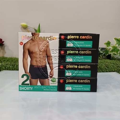 Pierre Cardin Boxer Pria Bahan Bamboo Spandex PC 698 Isi-2Pcs/pack