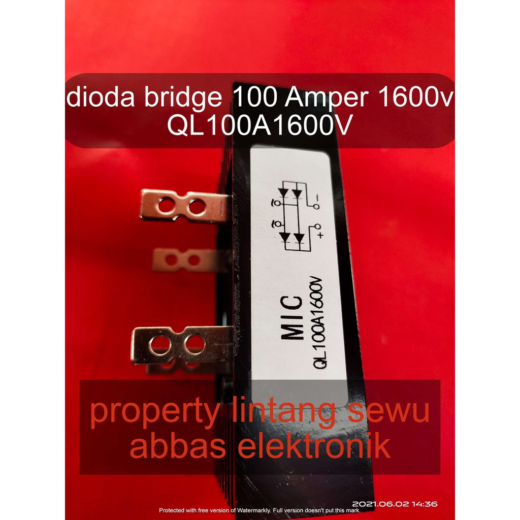 DIODA BRIDGE 100A 100 AMPER 1600V QL100A1600V