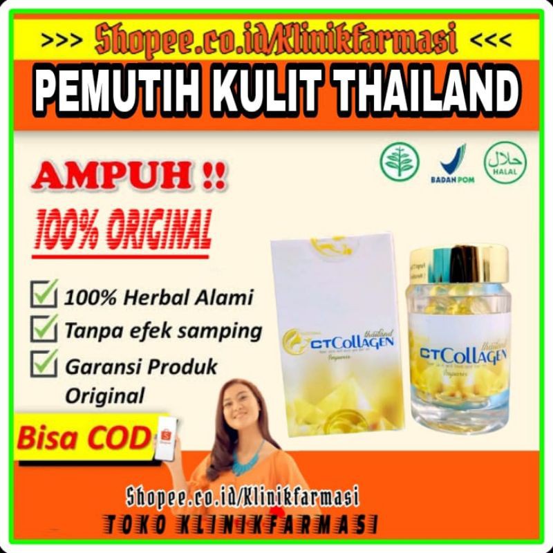 CT COLLAGEN Asli THAILAND - Suplemen CT COLLAGEN Pemutih Kulit Pria Wanita Super Cepat