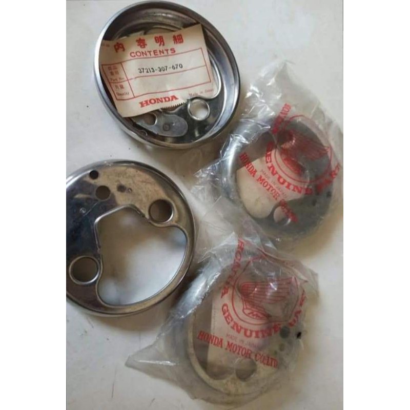 Ring Tatakan Chrome Spidometer Rpm Genuine Assy Honda CB CL SL 175 Twin Original Baru