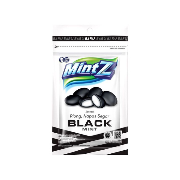 

OT MINTZ Black Mint 40gr - Permen MINTZ Kembang Gula Rasa Mint