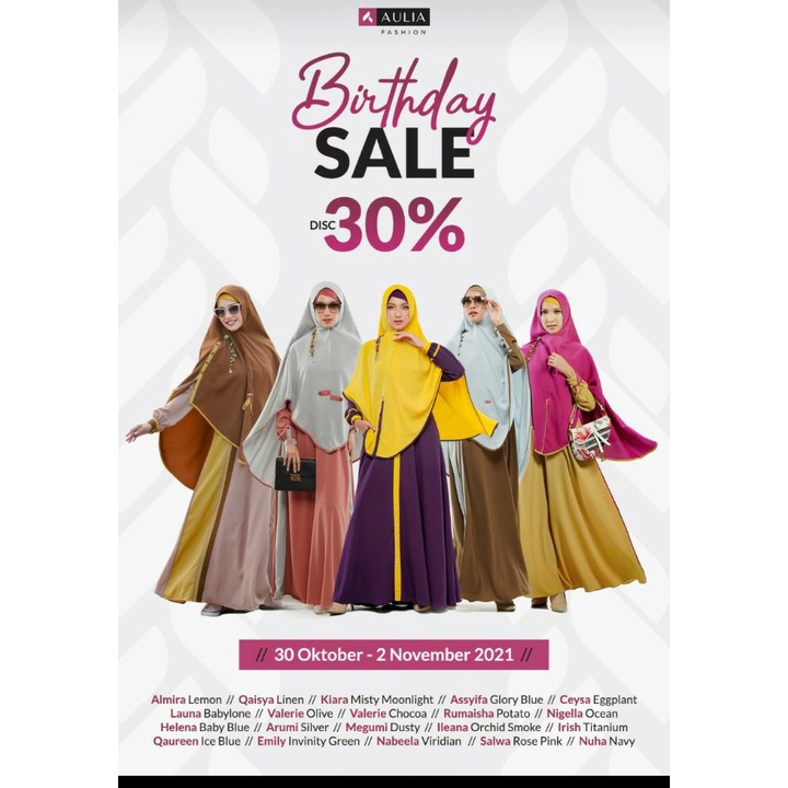 BAZAR AULIA FASHION SET GAMIS SYARI PROMO BUSANA MUSLIM MUSLIMAH TERLARIS UKURAN XS LD 90 CM DISKON 