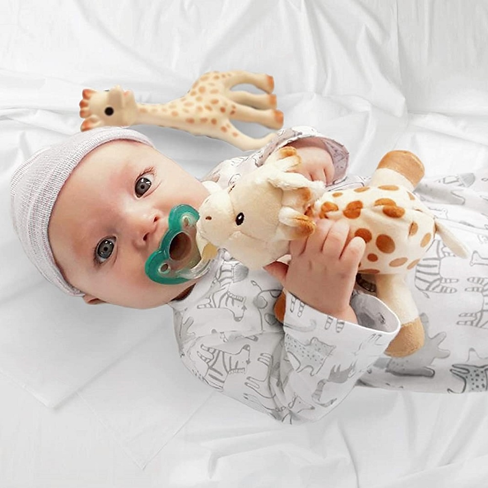 Razbaby RaZbuddy Sophie La Giraffe Paci Holder Empeng Jollypop dengan Boneka Girafe