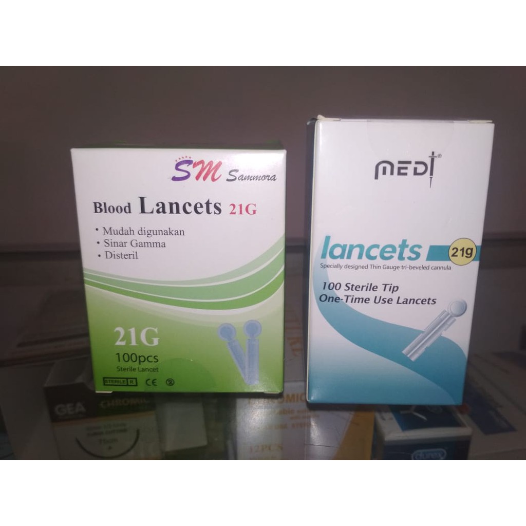 Jarum Lancet Medilance 21g/ Bekam Sammora 21 G/ Samora 21G / MedT 21G