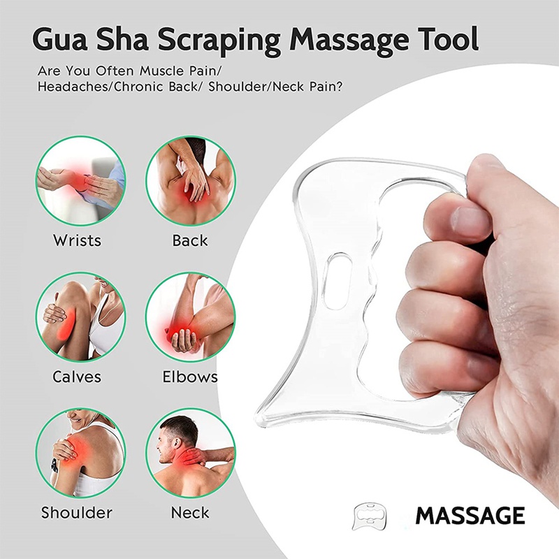 Stainless Steel Guasha Massage Tools,Iastm Scraping Tool for Soft Tissue Scraping Massage Tool,Used for Back, Legs,