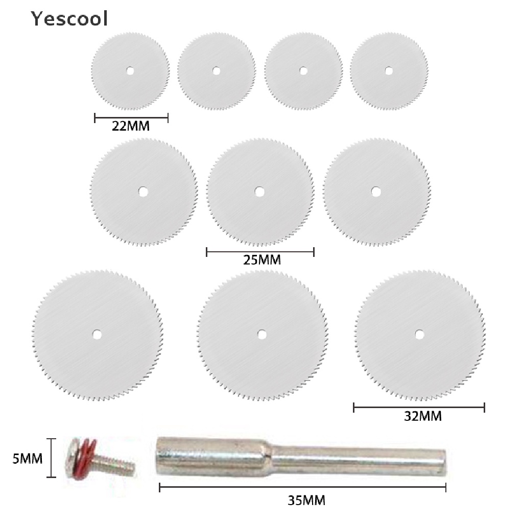 Yes 11PCS Mata Pisau Gergaji Circular Saw Elektrik Mini Dengan Mandrel