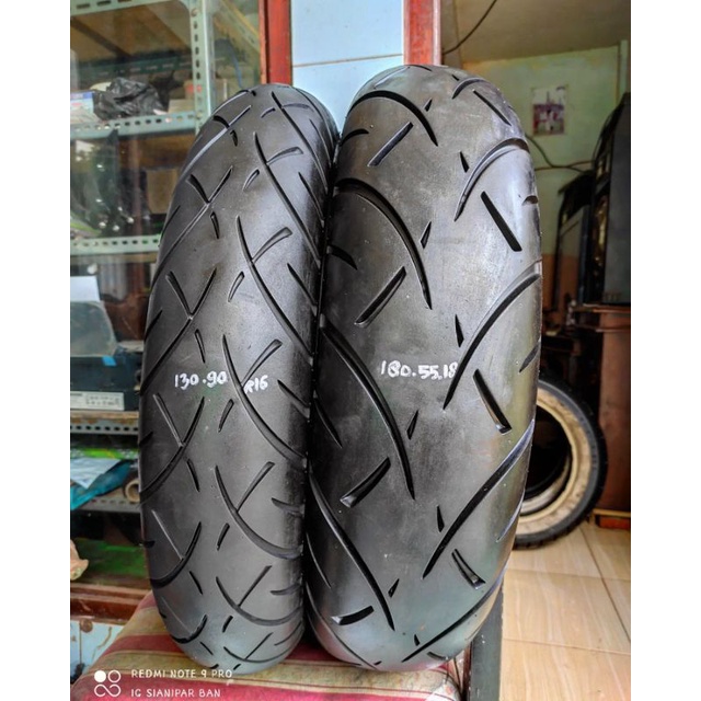 BAN METZELER MARATHON ME888 130 90 16 vs 180 55 18 NOT SHINKO AVON DUNLOP HEIDENAU