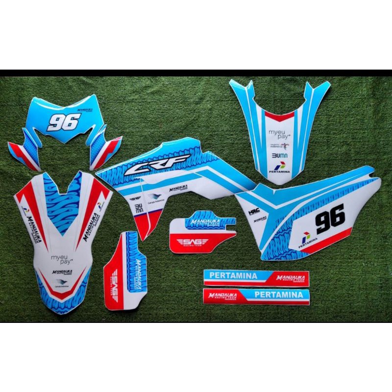 DECAL STICKER MOTOR CRF 150 L MANDALIKA PERTAMINA