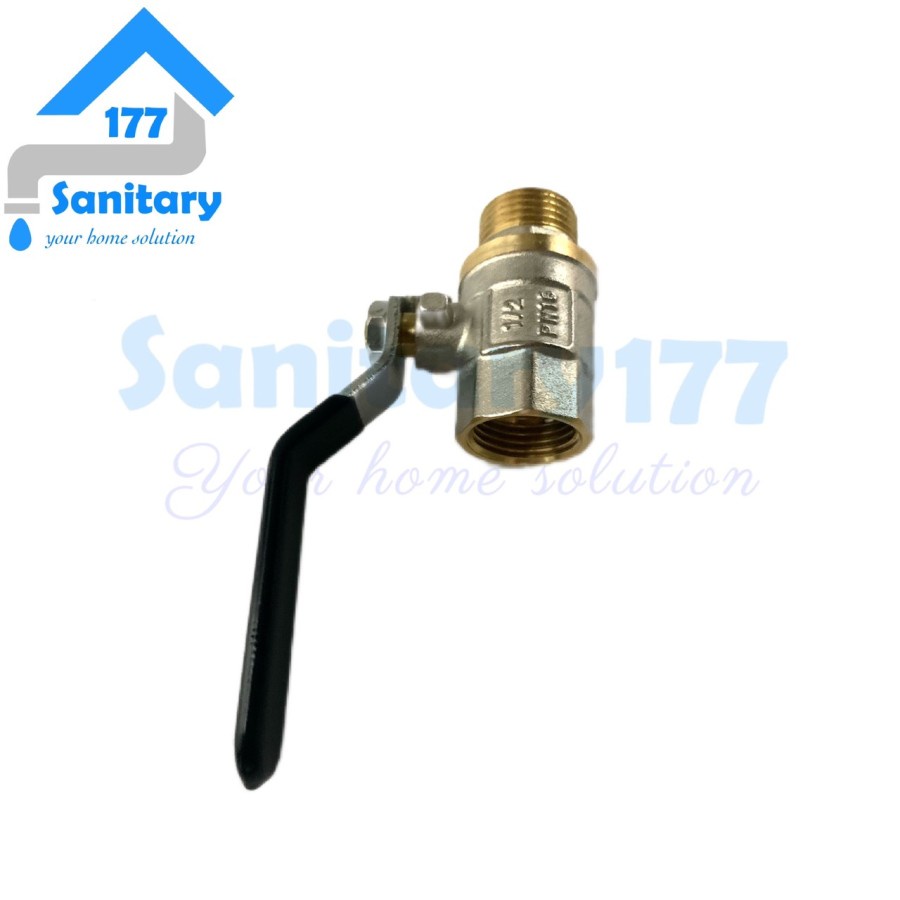 BallValve 1/2 inch Kuningan Drat Luar Dalam - Stop Keran sambungan pipa air Ball Valve Brass Two Way Valve FRAP