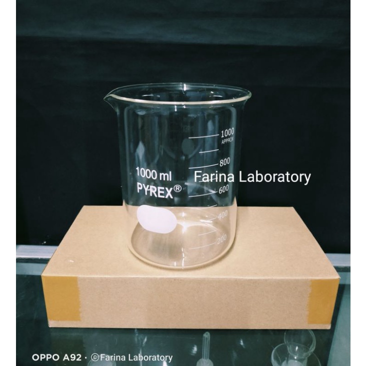 Beaker Glass-Gelas Kimia 1000ml/1L Pyrex Class A