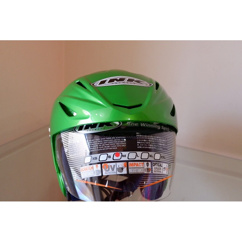Helm Half Face INK CX22 Solid / Kawasaki Green / Hijau Tua