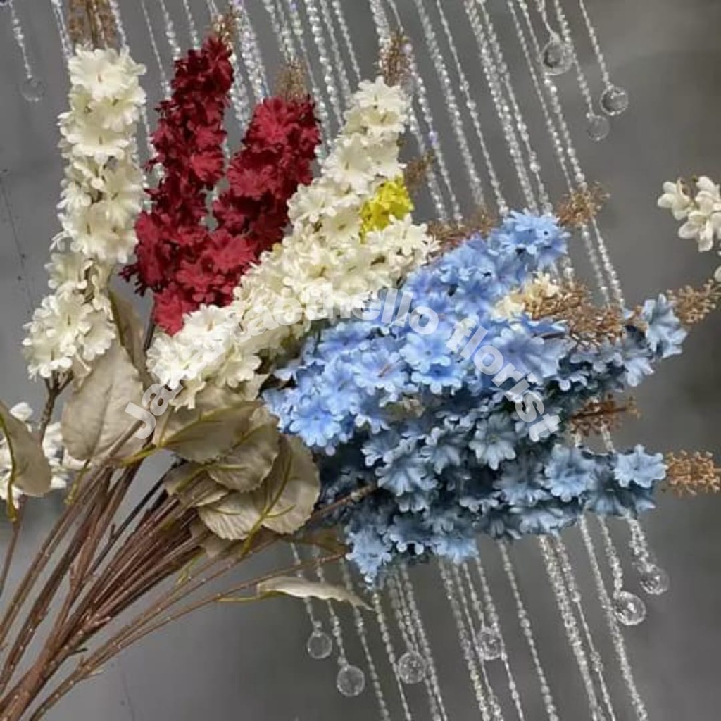 Artificial Flocking Hyacinth Bunga Palsu Sedap Malam Plastik