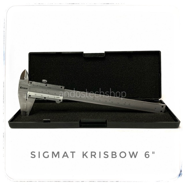 Sigmat 6 Inch Krisbow | Skemat 6" Vernier Caliper | Besi Jangka Panjang