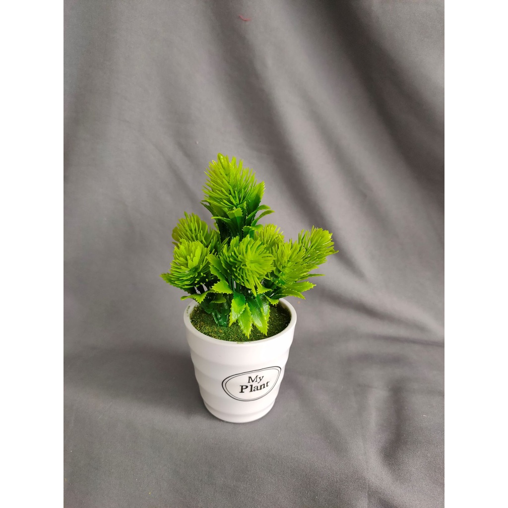 Paket Hemat Bunga Plastik Hias + Pot MF08-03A-1