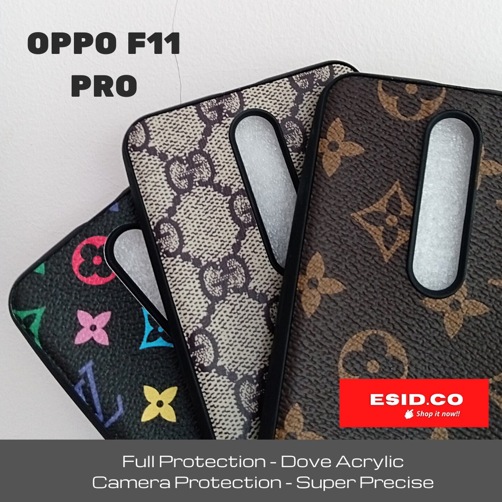Leather Case Oppo F11 Pro Premium Motif Branded