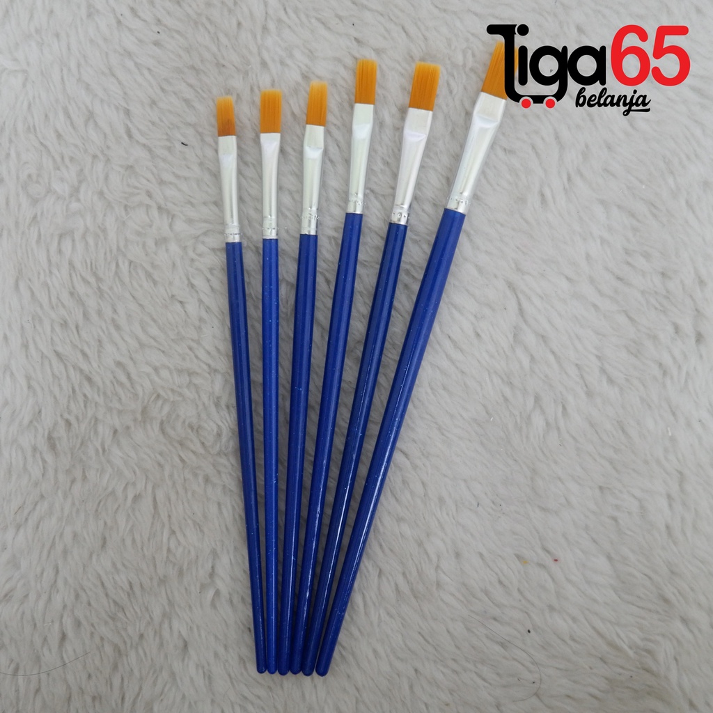 365 KUAS B-3 #40326 (6PCS/SET) Set Kuas Lukis / Brush / Kuas Cat Biru