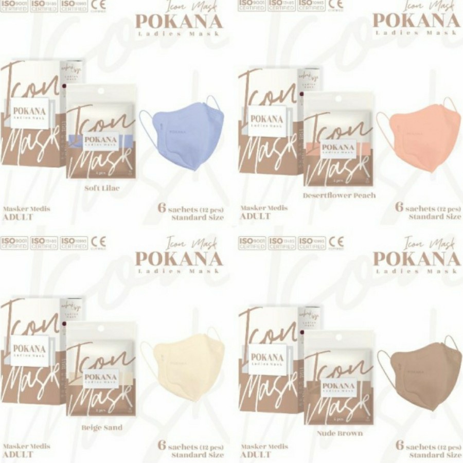 MASKER POKANA ICON MASK MEDICAL MASK ISI 12 DUCKBILL KN95 KF94