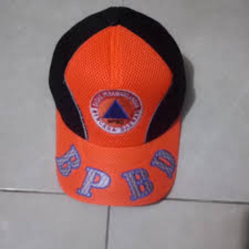 Topi BPBD jala hitam - Topi Jala BPBD Orange