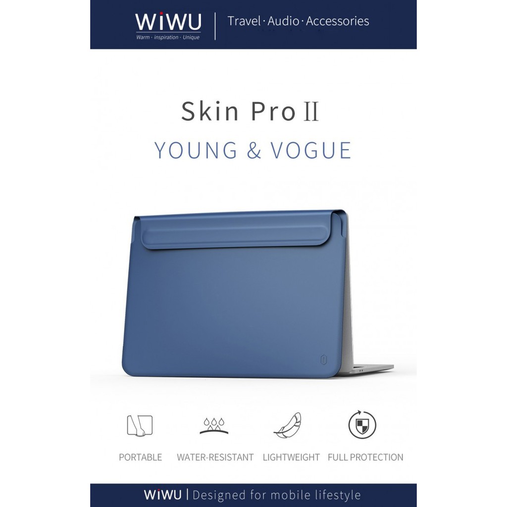 WIWU Skin Pro II - PU Leather Sleeve for MacBook Pro Air 13.3-inch