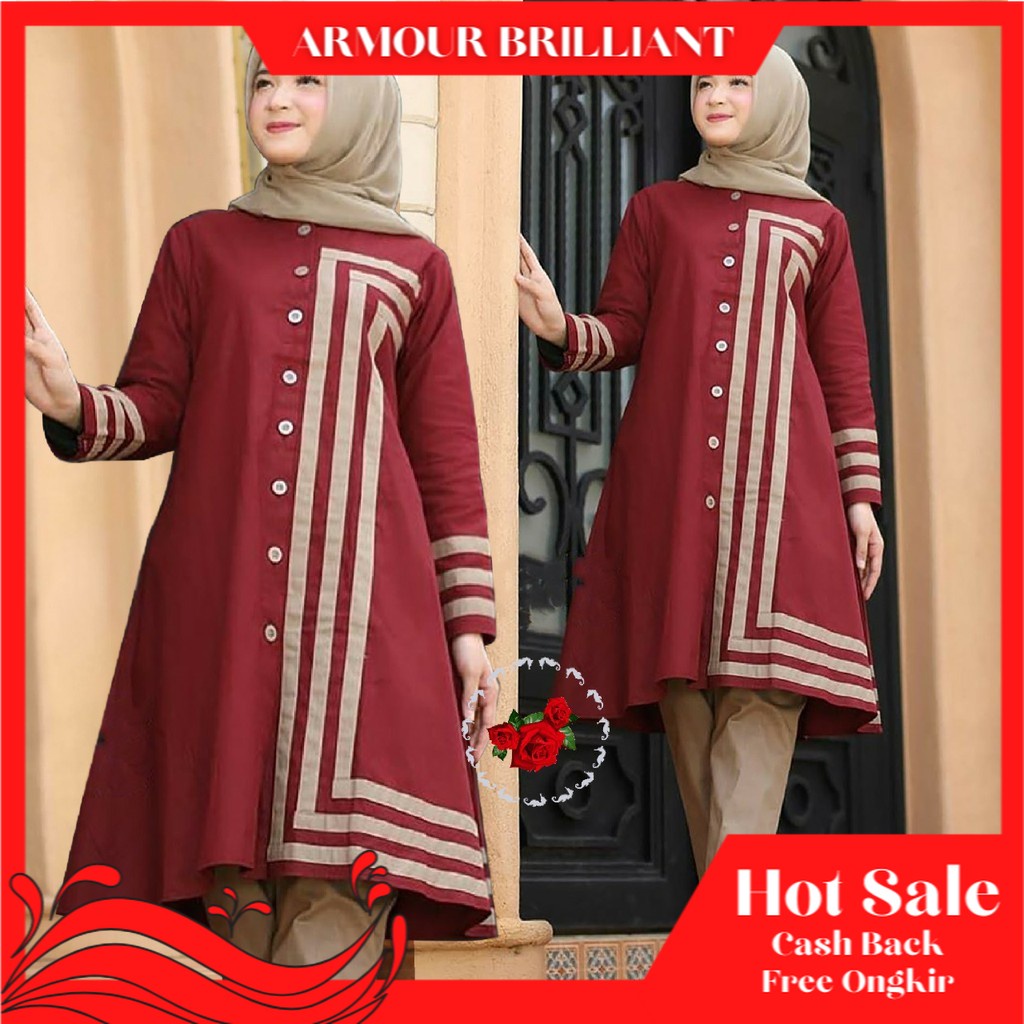 IJ-SETELAN TUNIK DAN CELANA-SETELAN WANITA MUSLIM-SETELAN BAJU DAN CELANA MUSLIM