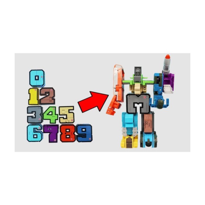 Emco POCKET MORPHERS - Number 6 Robot Transformers Angka Combiner murah Berkualitas