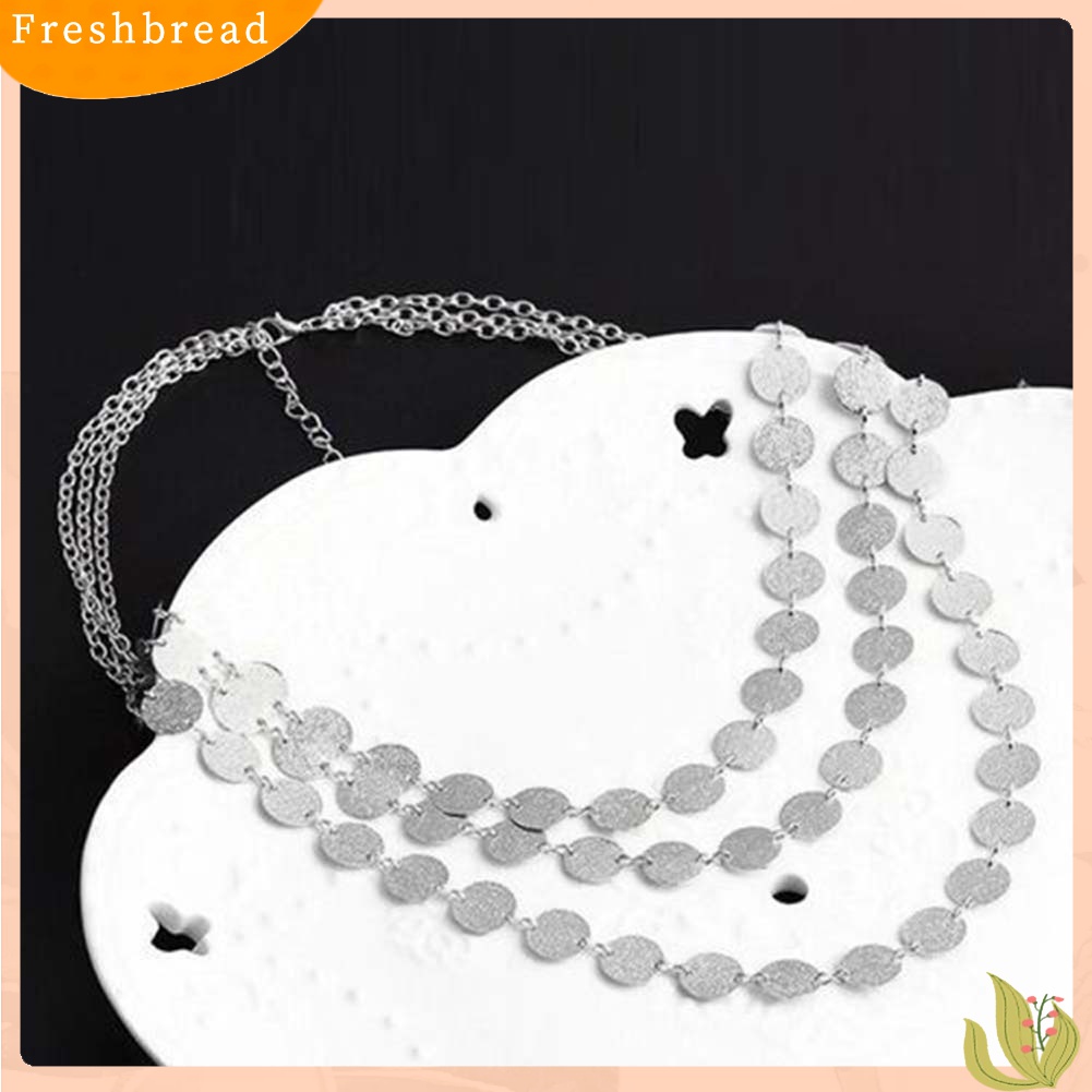 [TERLARIS]Fashion Women Sequin Coin Pendant Multilayer Long Chain Necklace Jewelry Gift