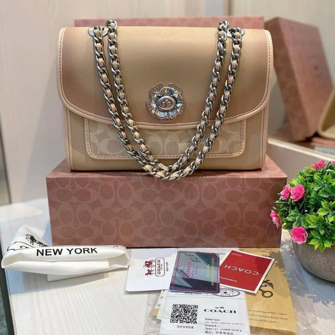 Tas Pesta Salempang Coach List Sling Bag Cewek Import Wanita Branded - List Cream Djamenashop