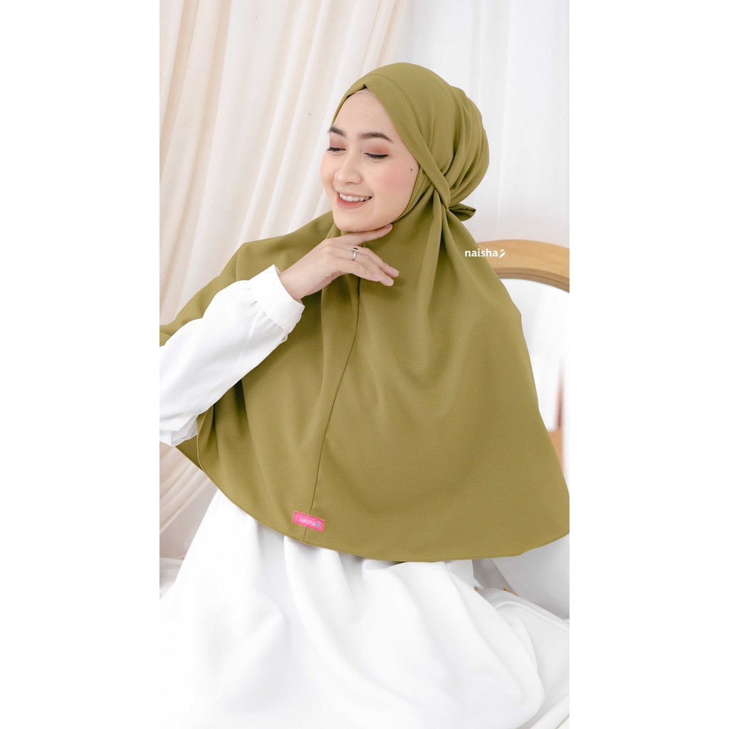 Tisya Bergo Syari Hijab Instan Original Tali Berkualitas Bahan Queen Stretch Tidak Nerawang