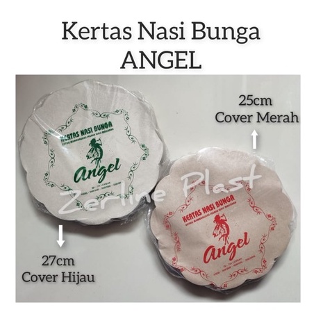 Kertas Nasi BUNGA BESAR 27cm (alas piring) @250lbr