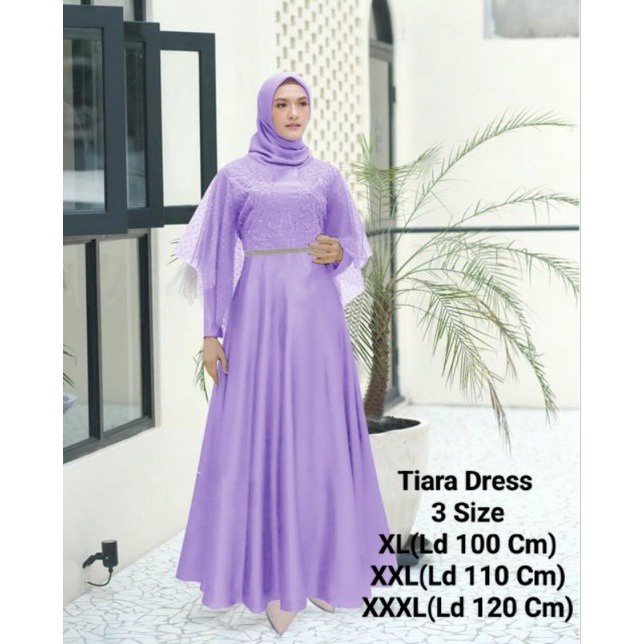 Gamis Perempuan Dewasa Terbaru Maxi Tiara Matt Moscrepe Brokat Ukuran Jumbo Model Kekinian Good qualty premium