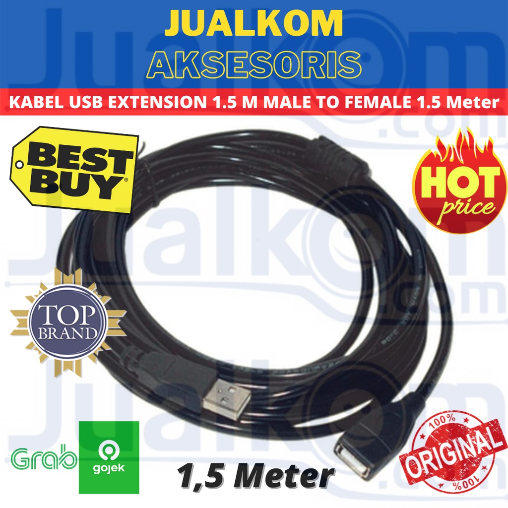 Kabel Extension USB Male To Female 1,5 Meter Full Cooper