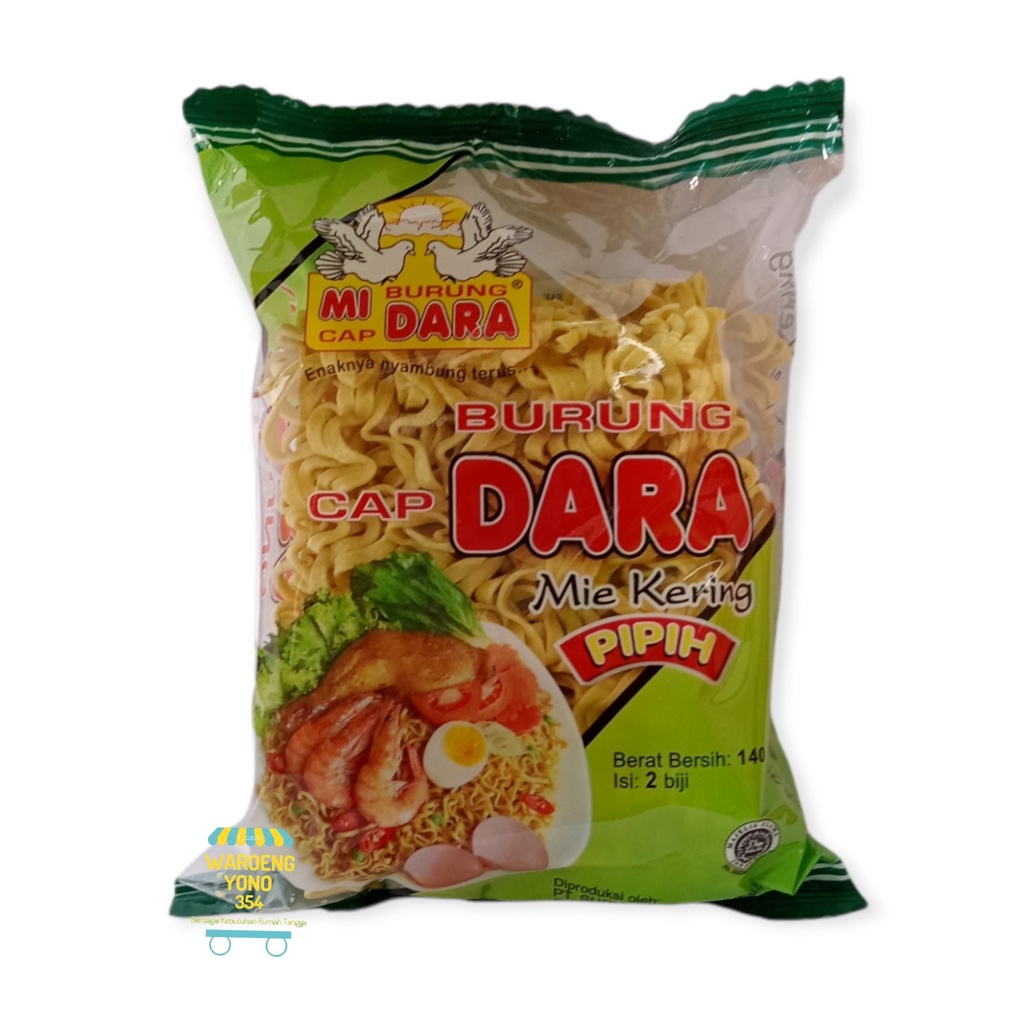 

Mie Burung Dara - Mie Kering Pipih