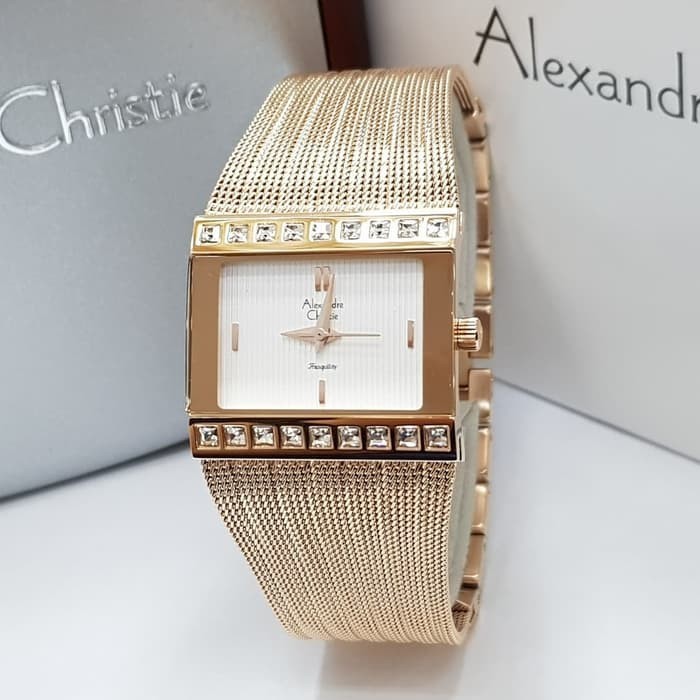 JAM TANGAN WANITA ALEXANDRE CHRISTIE AC 2561 ROSEGOLD ORIGINAL