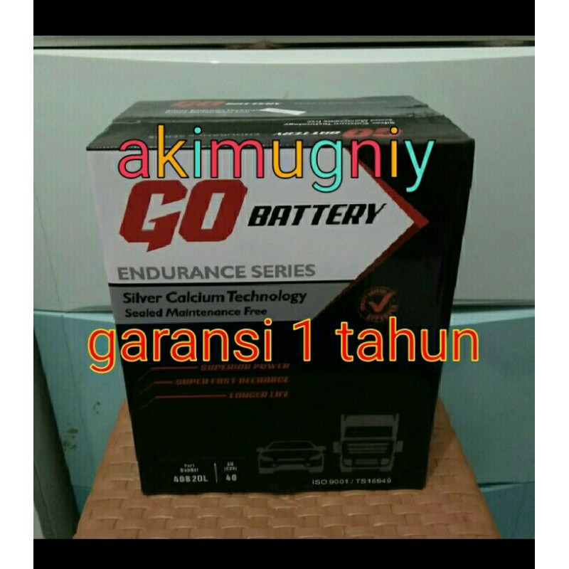 Jual aki mobil go battery ns40zl mf kering 12v 40ah brio jazz mobilio