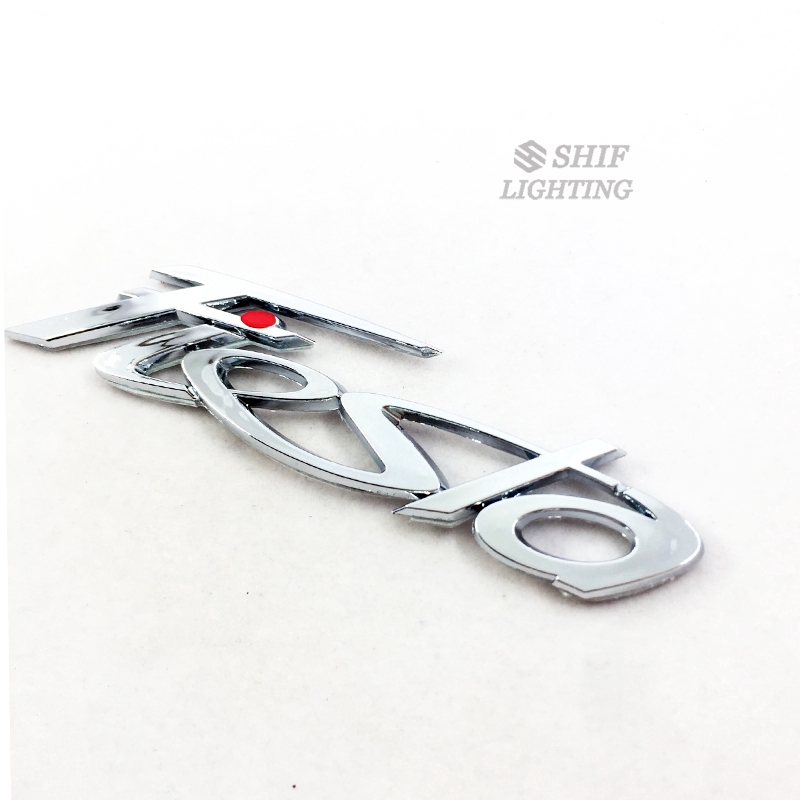 1Pc Stiker Emblem Motif Huruf ABS Fiesta Bahan ABS untuk Mobil Ford