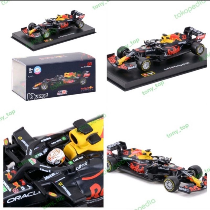 Bburago Diecast Max Verstappen 33 1/43 1:43 rb 16 b / Rb16B 2021 F1 Honda Oracle Red Bull Redbull Ra