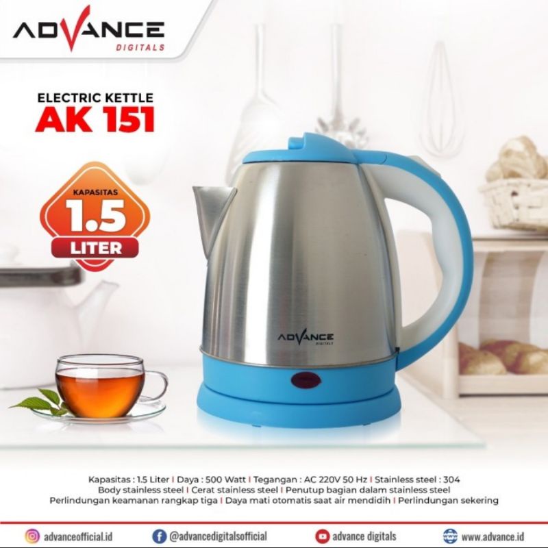 Advance Electric Kettel 1.5L / Teko Listrik AK-151