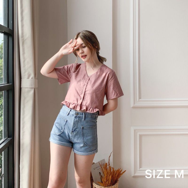 Pitty Ruffle Blouse | Blouse Wanita Terbaru