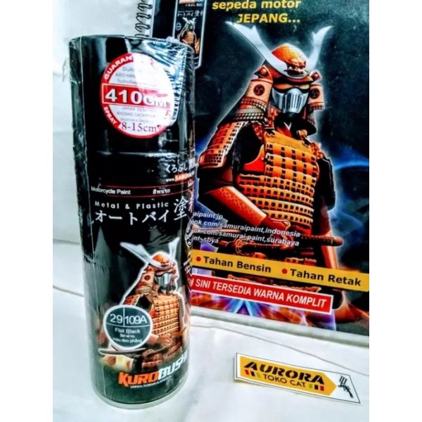 Pilox Pylox Samurai 109A Black Doff Dop Flat Matt Matre Hitam Dop Cat Mobil Motor Tahan Bensin 400cc