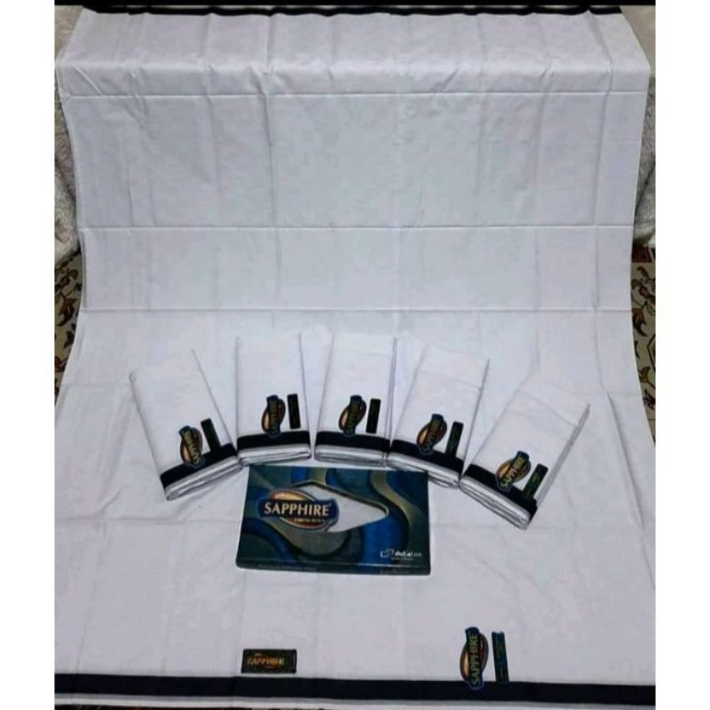 Sarung Sapphire Putih Polos