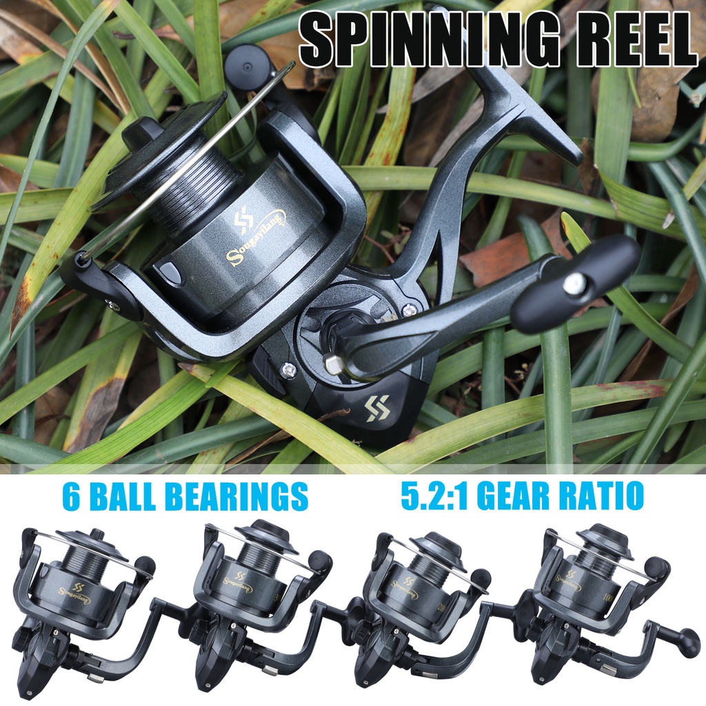 Sougayilang 3 Pilihan Warna Reel Pancing 1000-4000 Spinning Fishing Reel Gear Ratio : 5.2:1 Fishing Tackle yang hemat biaya