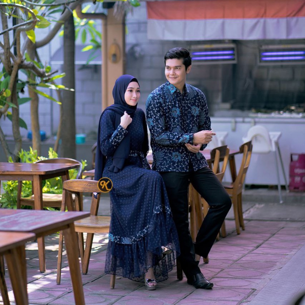 Maura Couple - Sania Ruffle Batik Couple ori Ndoro jowi DNT Garansi Termurah Shopee - Baju couple pasangan terbaru 2022  - Gamis tile doty mix maxmara  - Gamis couple pasangan - Batik couple pasangan - Batik couple - Baju couple - Baju kapelan