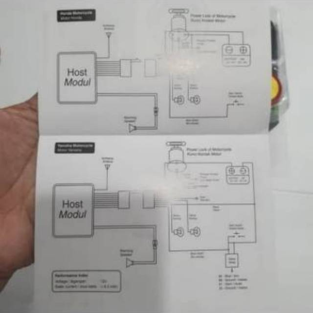 ALARM MOTOR LUMINOS ANTI BEGAL A2 REMOT BISA GETAR