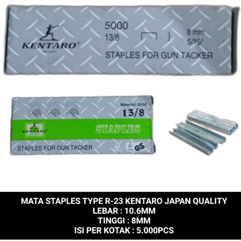 ISI STAPLES TYPE R-23 (13/8&quot;) MANUAL / STAPLES TEMBAK / GUN TACKER KENTARO