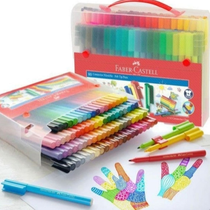 

Connector Pen Set Faber Castell 80 Warna Gift Set / Spidol Warna