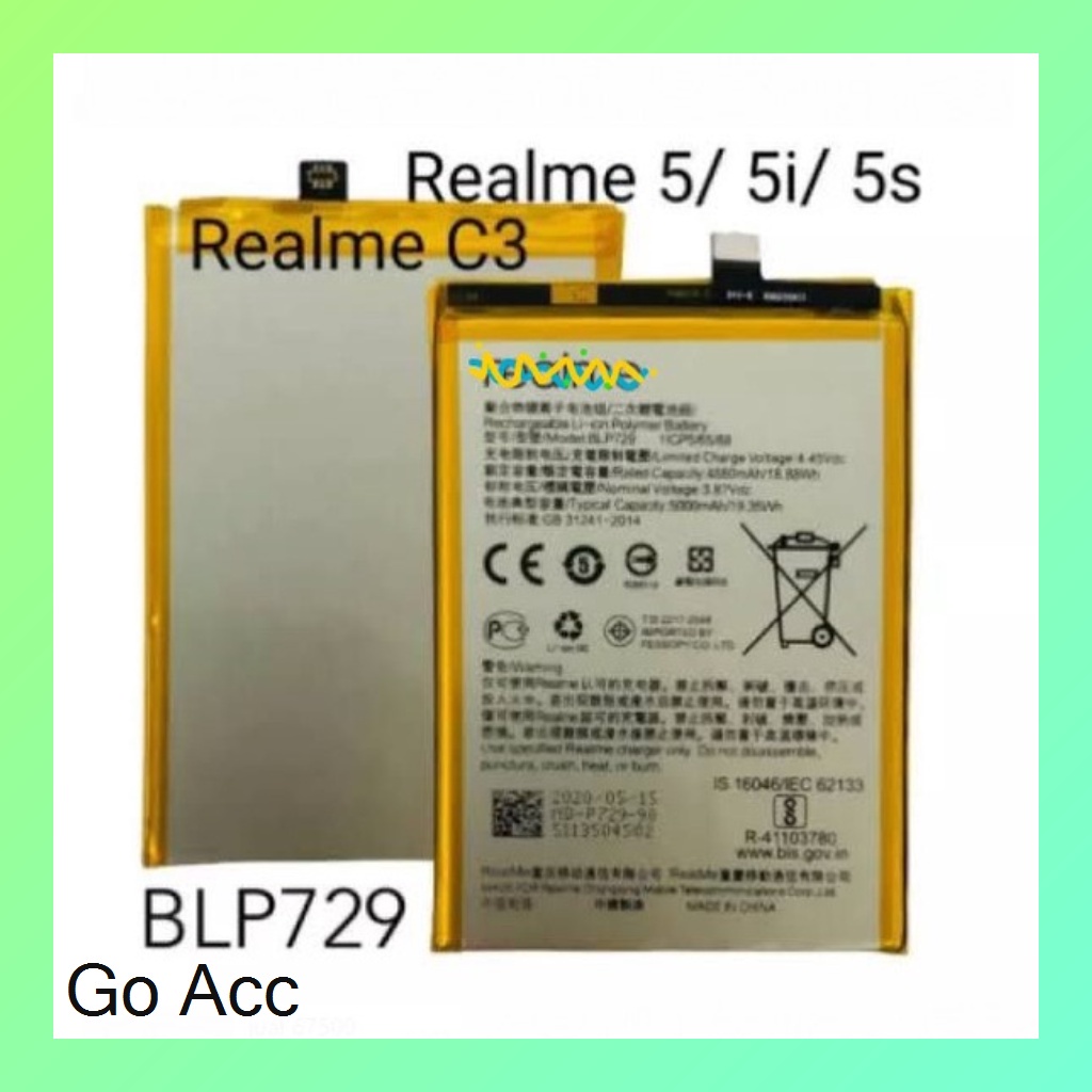 Baterai Battery A3s BLP 673 BLP673 BLP-673 A5 A7, BLP 619 BLP619 A57 A39, BLP729 BLP 729 Realme 5 5i 5s C3, BLP 793 BLP793 Realme C11 C12 C15