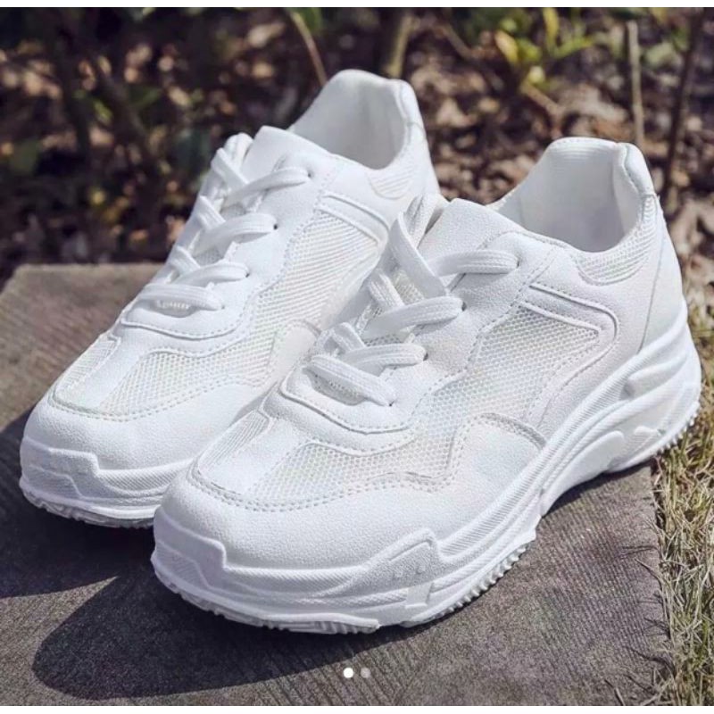 (COD)SEPATU WANITA SNEAKERS WANITA CASUAL WHITE SEPATU PEREMPUAN SEPATU ...