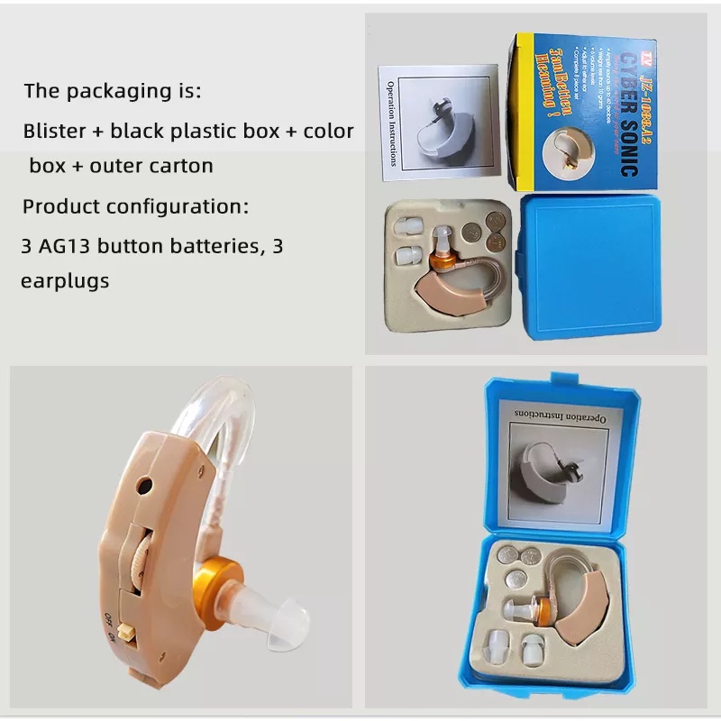 Alat Bantu Dengar ABD Orang Tua Tuli Budek Tuna Rungu Hearing Aid Aids Kit JZ-1088A2