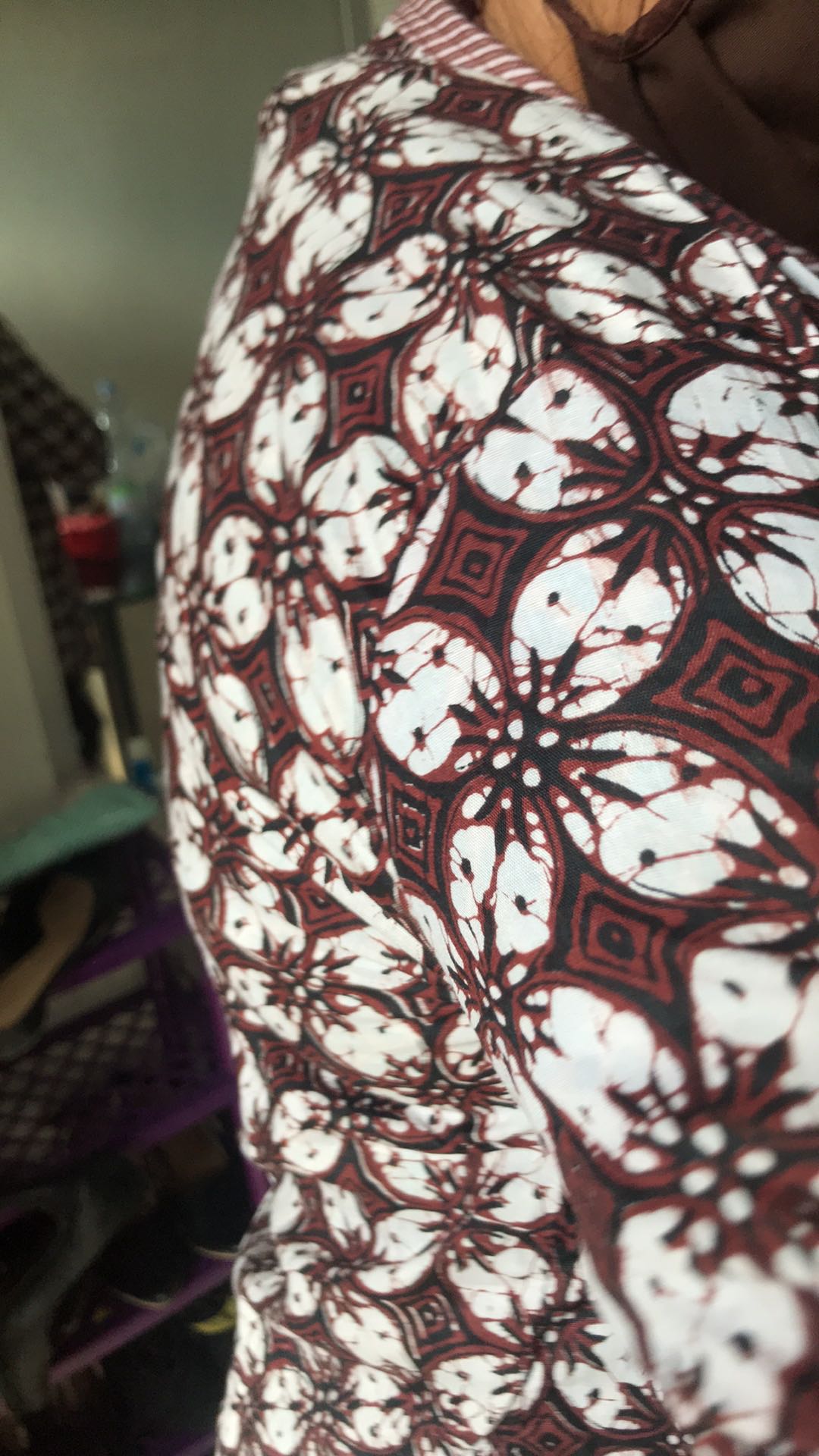 Blus Lonceng Soft Melodie Atasan Batik Wanita Kerja Kasual Elegan