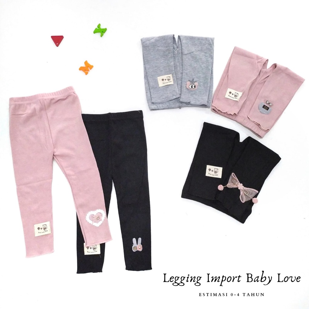 0-5Thn Legging Import Anak Cewek Perempuan Bahan Adem Nyaman Dipakai